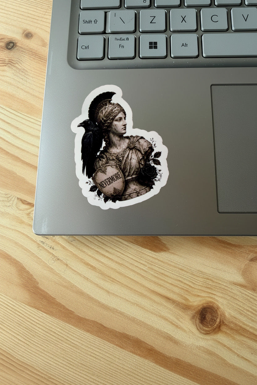Edgar Allan Poe Nevermore Raven Gothic Vinyl Sticker