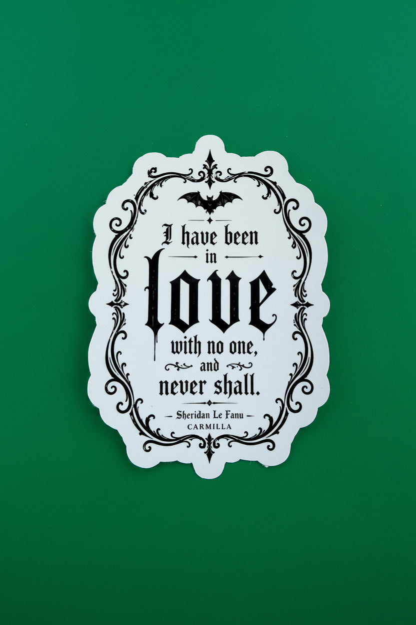 Decorative card with text on a green background