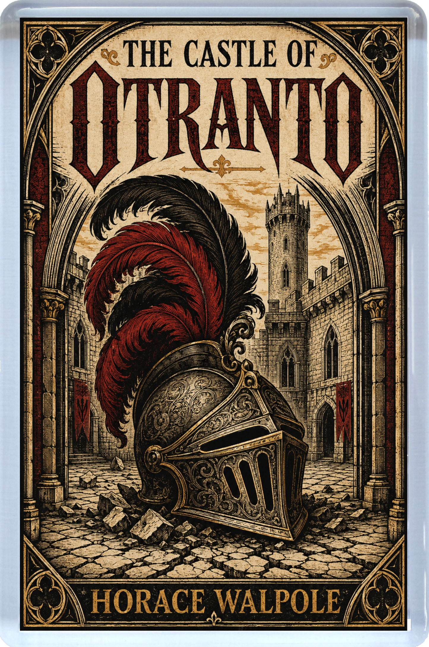 Castle of Otranto by Horace Walpole Classic Gothic Novel Fridge Magnet