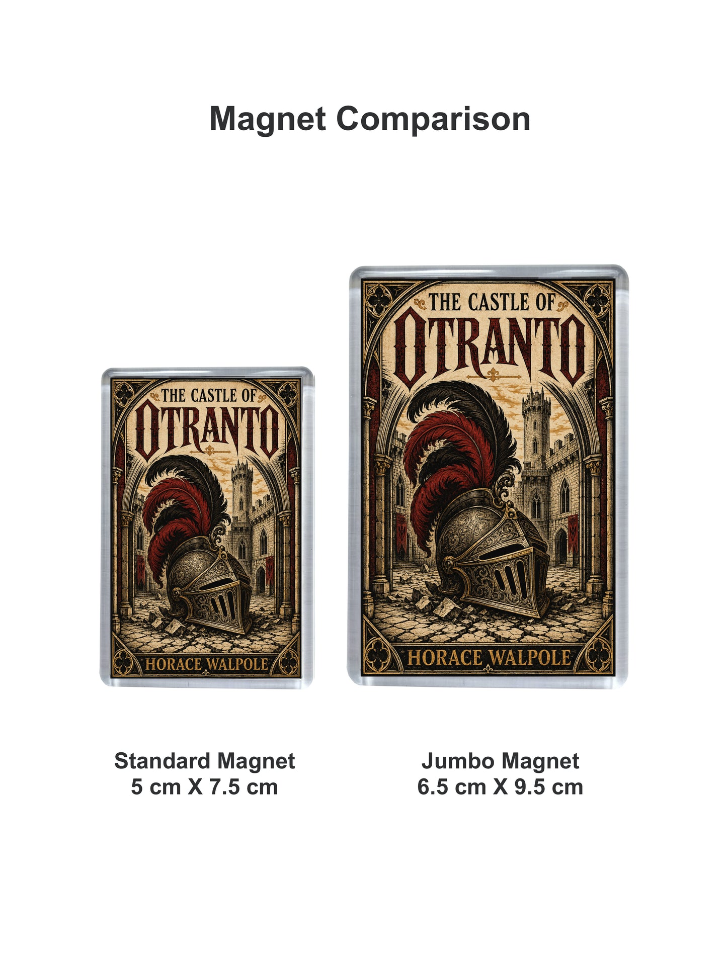 Castle of Otranto by Horace Walpole Classic Gothic Novel Fridge Magnet