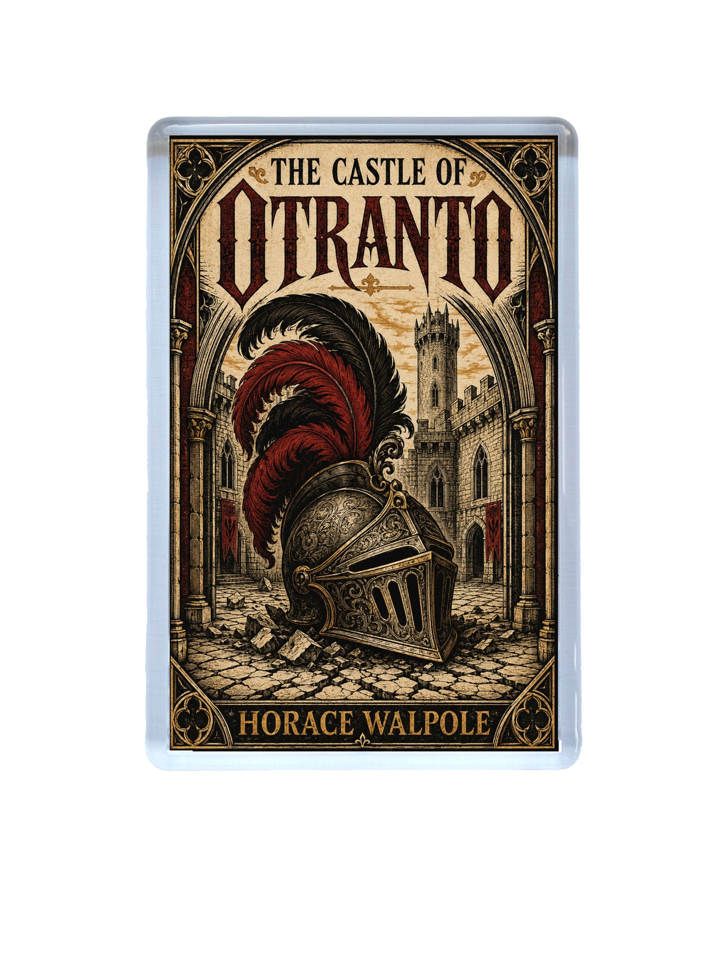 Castle of Otranto by Horace Walpole Classic Gothic Novel Fridge Magnet