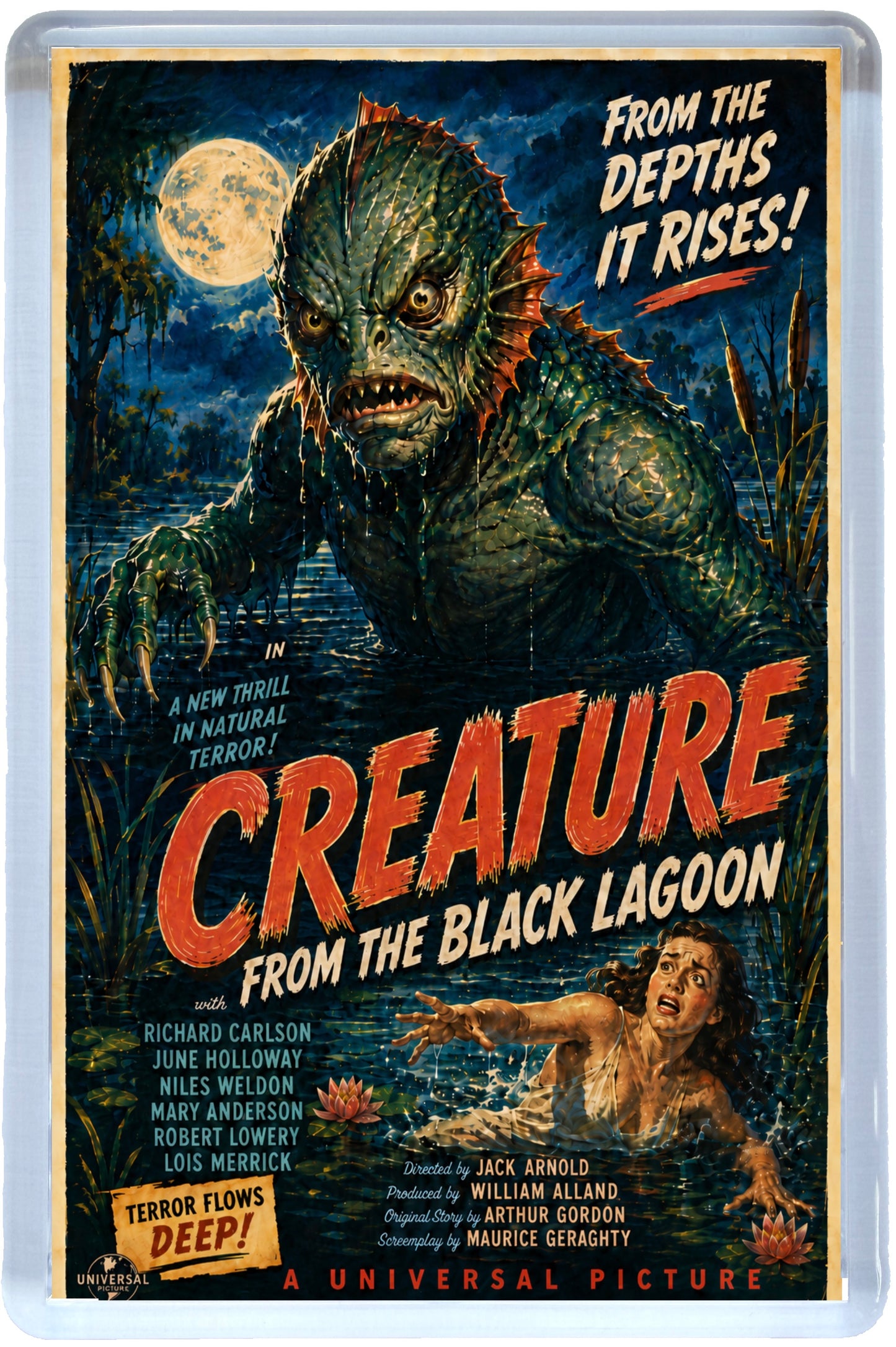 Classic Horror Film Poster Fridge Magnets – Set of 8