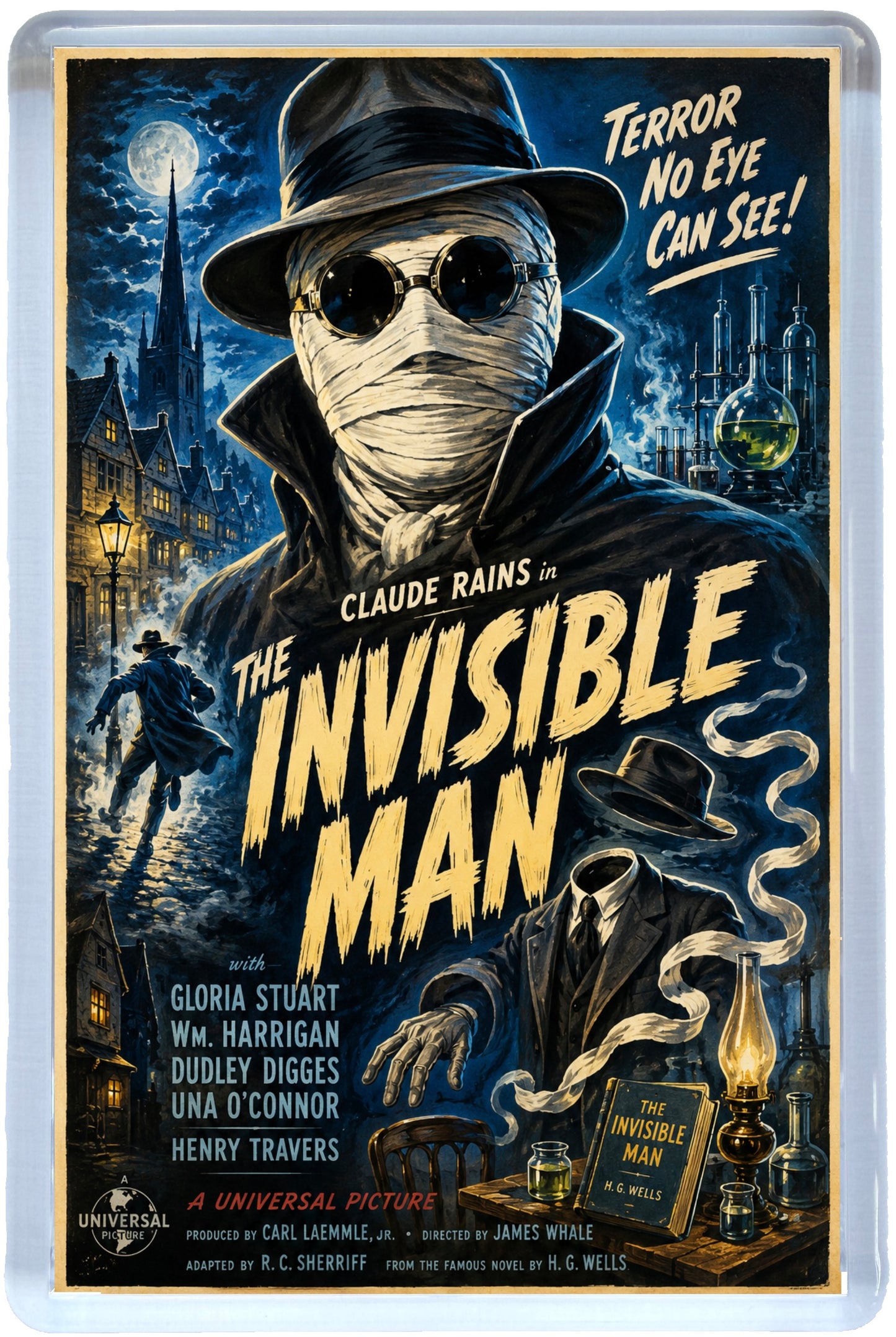 Classic Horror Film Poster Fridge Magnets – Set of 8