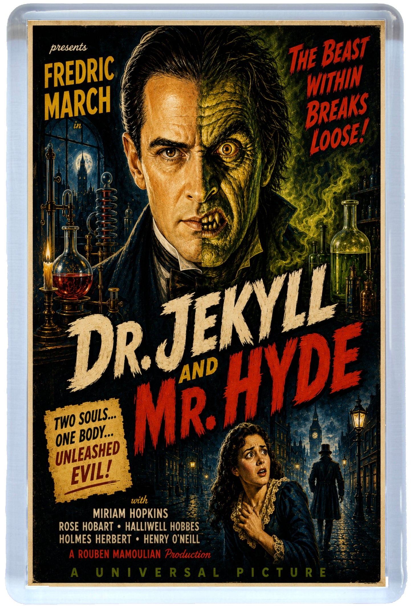 Classic Horror Film Poster Fridge Magnets – Set of 8