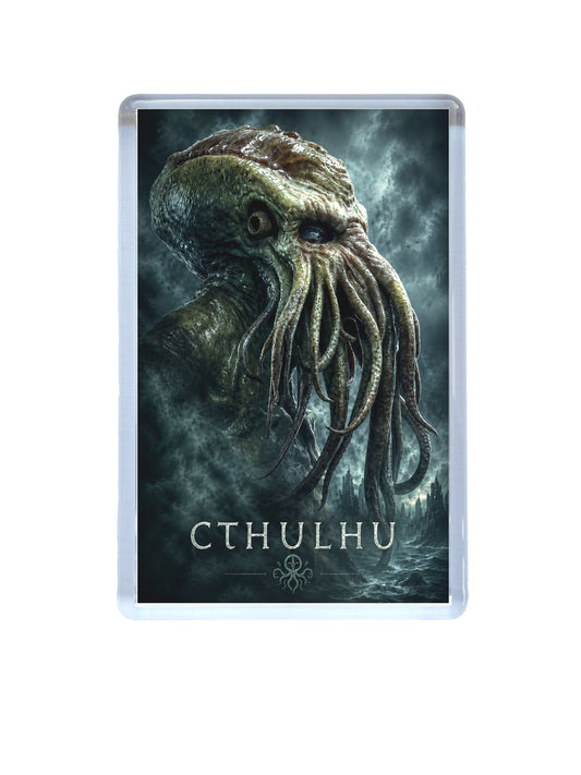 Cthulhu creature with a dark, misty background