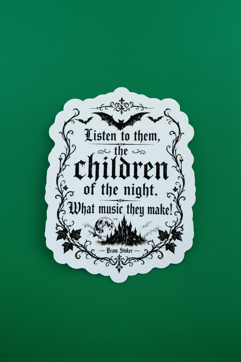 Bram Stoker Dracula Quote Gothic Vampire Vinyl Sticker