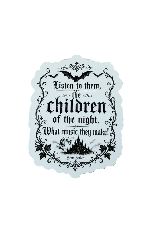 Bram Stoker Dracula Quote Gothic Vampire Vinyl Sticker