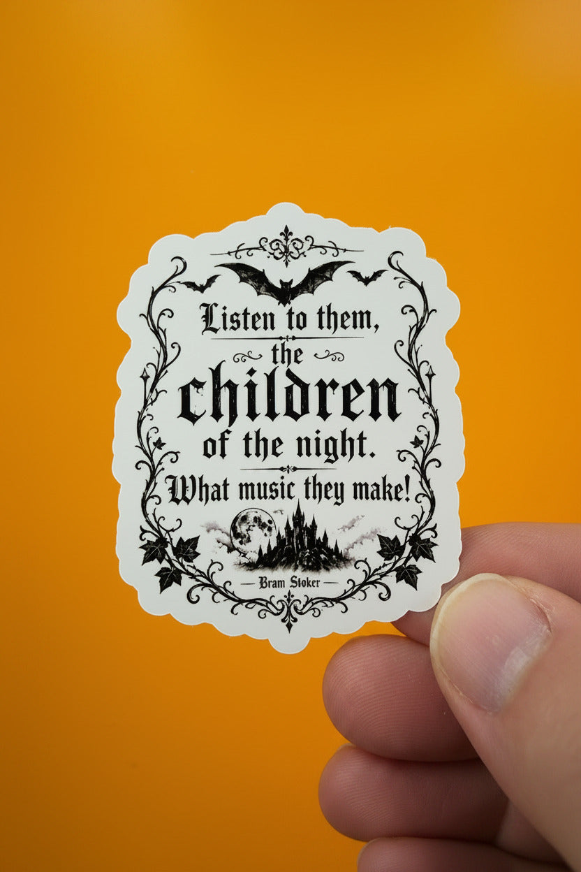 Bram Stoker Dracula Quote Gothic Vampire Vinyl Sticker