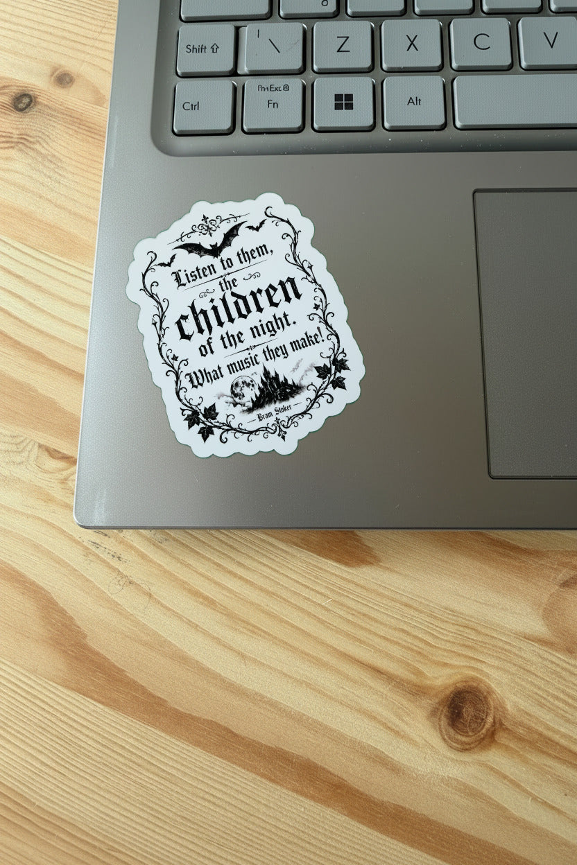 Bram Stoker Dracula Quote Gothic Vampire Vinyl Sticker