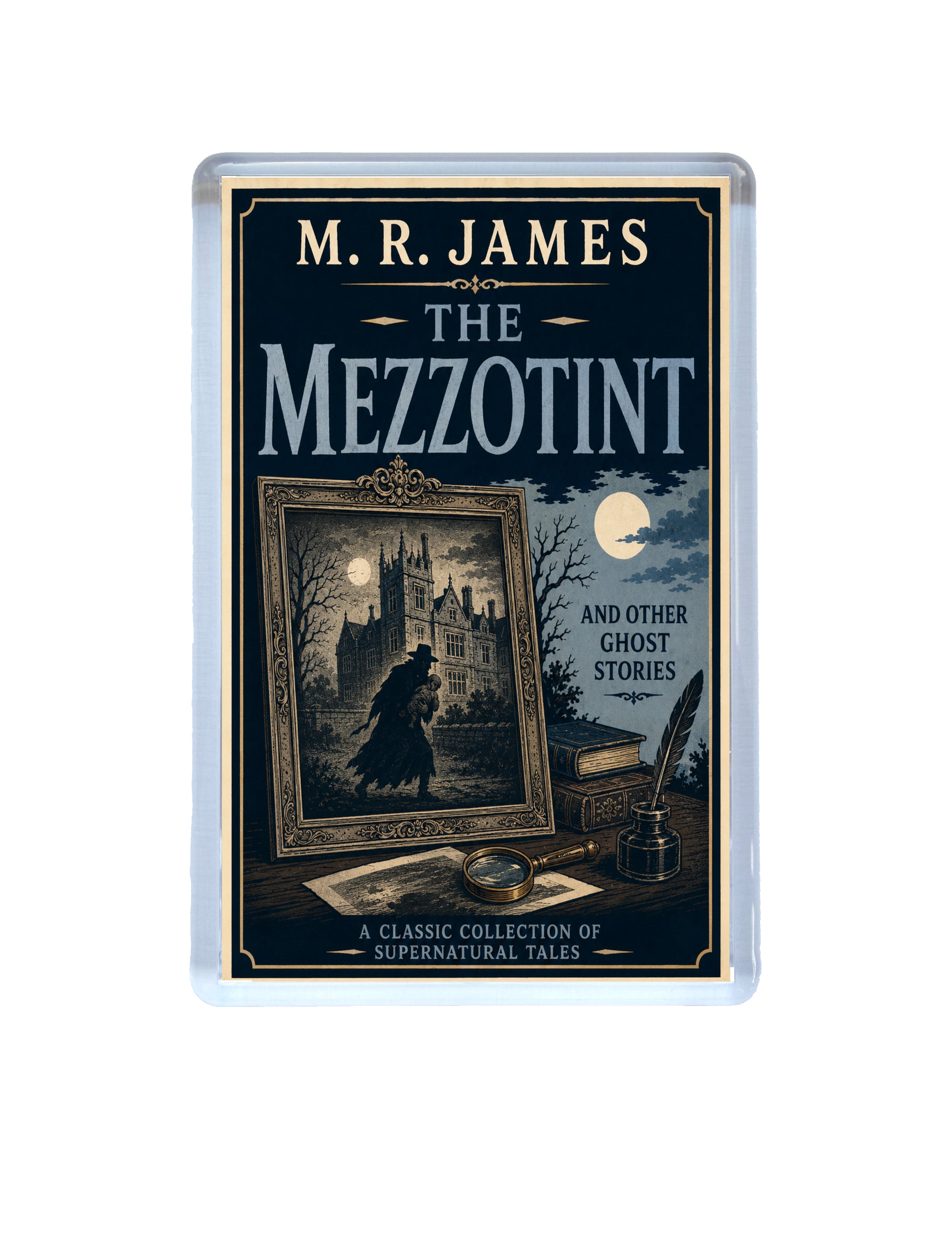 Book cover of 'The Mezzotint' by M.R. James on a white background