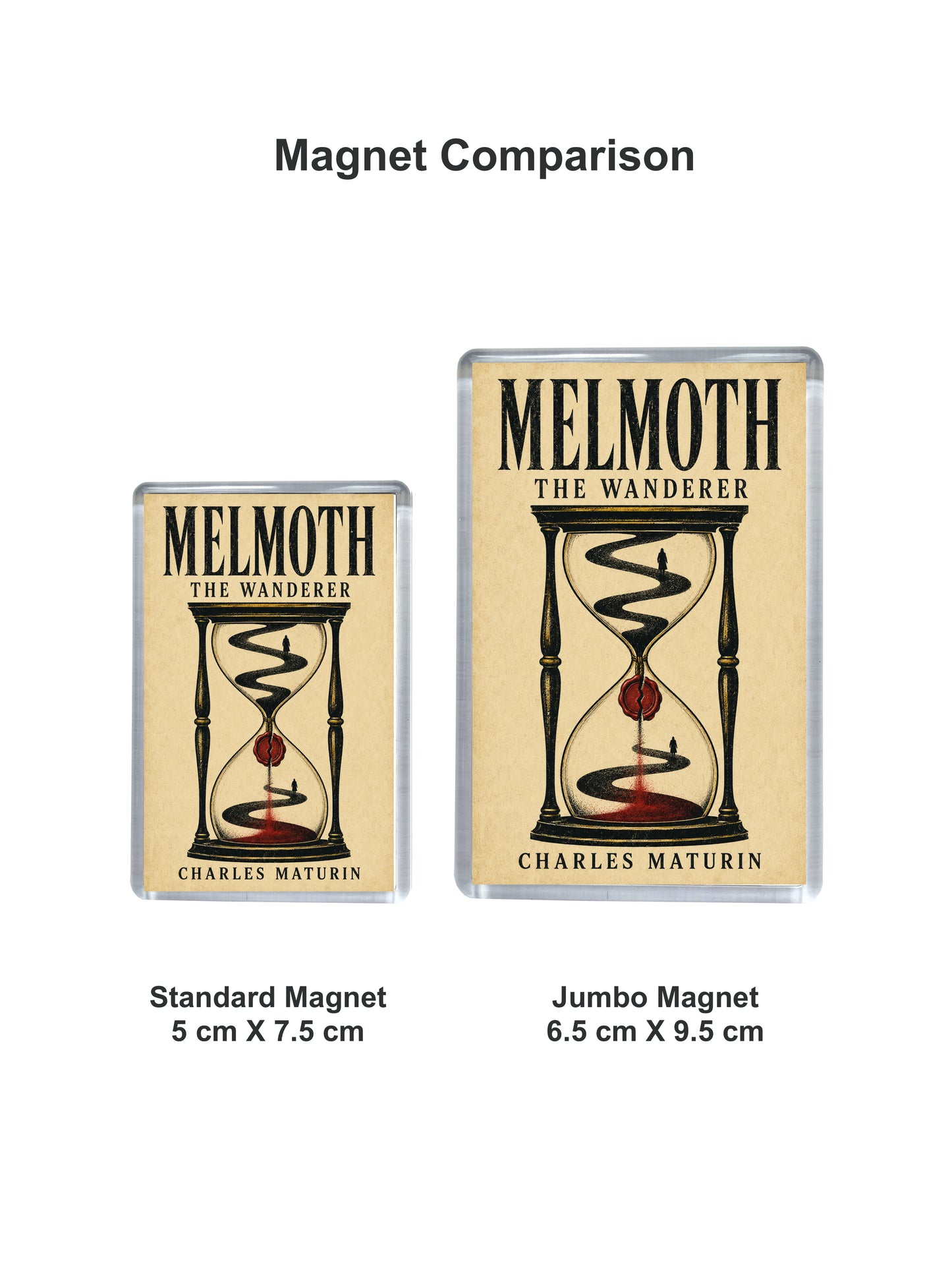 Melmoth the Wanderer by Charles Maturin Classic Gothic Novel Fridge Magnet