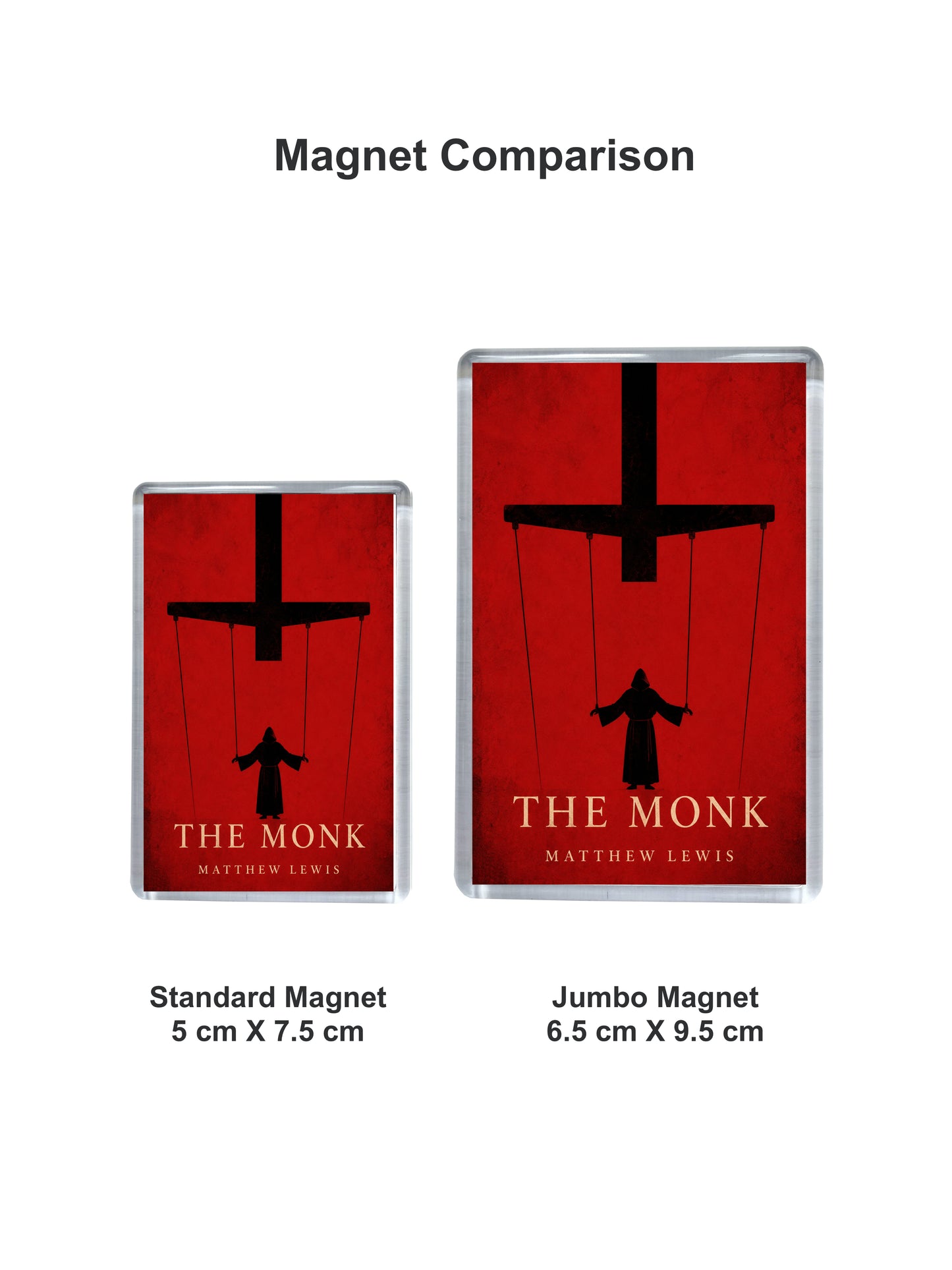 The Monk by Matthew Lewis Classic Gothic Horror Novel Fridge Magnet