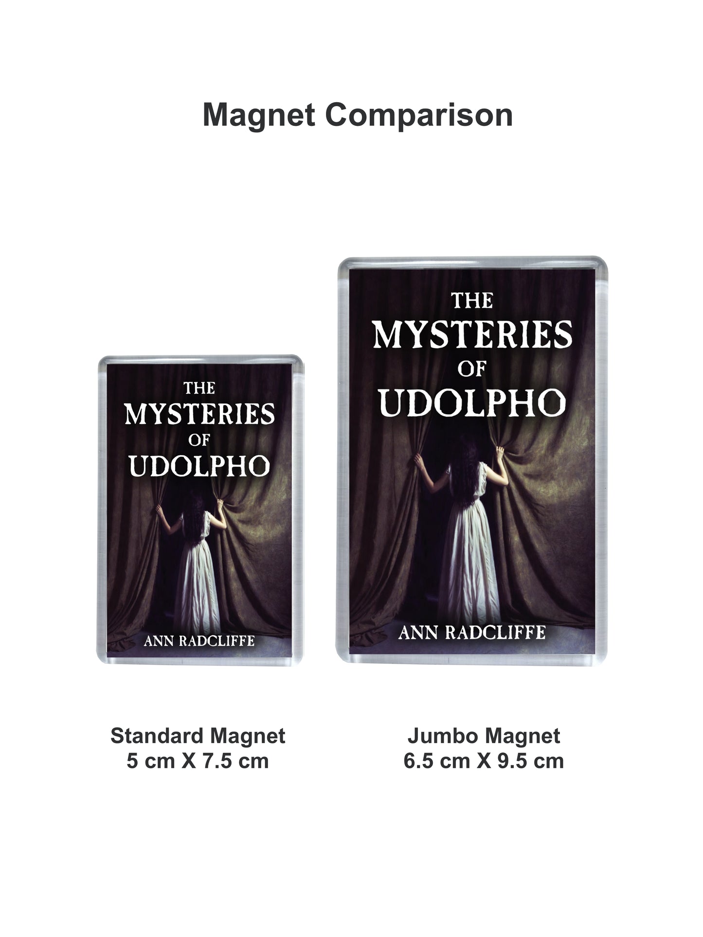 The Mysteries of Udolpho by Ann Radcliffe Classic Gothic Novel Fridge Magnet