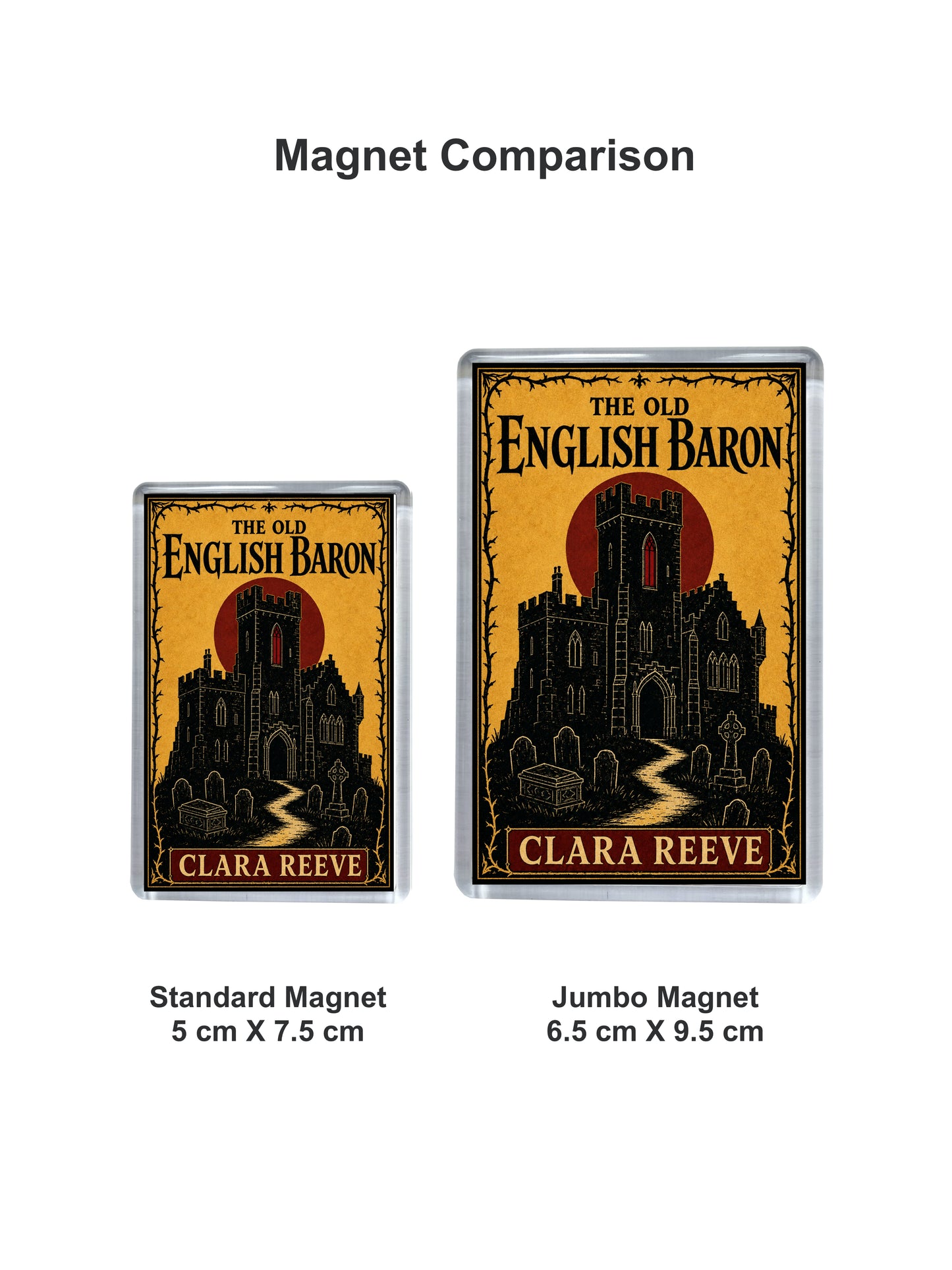 The Old English Baron By Clara Reeve Classic Gothic Novel Fridge Magnet