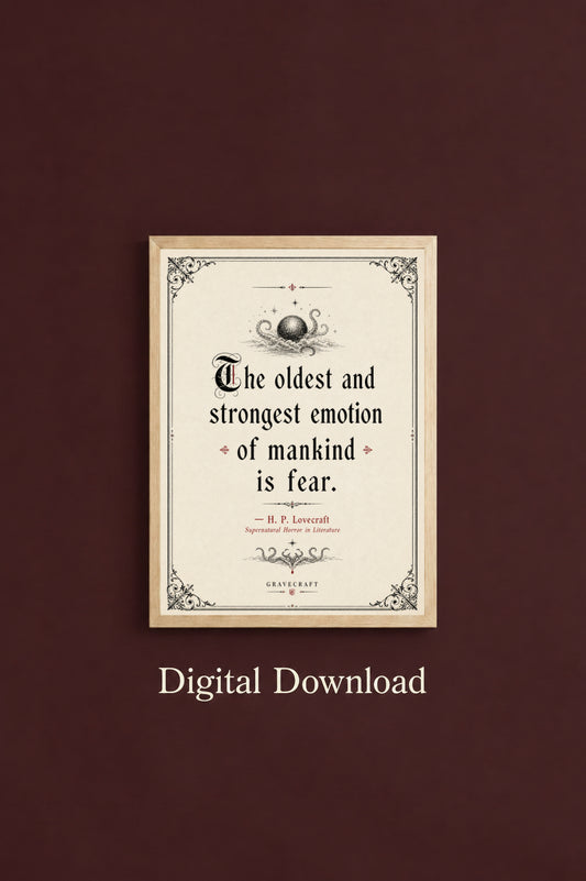 Framed quote on a brown background with 'Digital Download' text below.