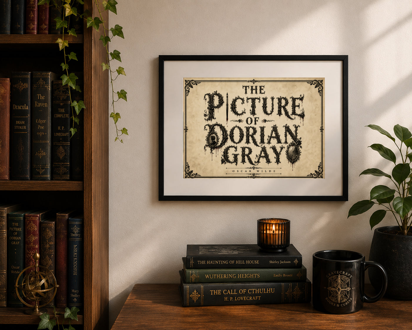 The Picture of Dorian Gray by Oscar Wilde Art Print displayed as wall art