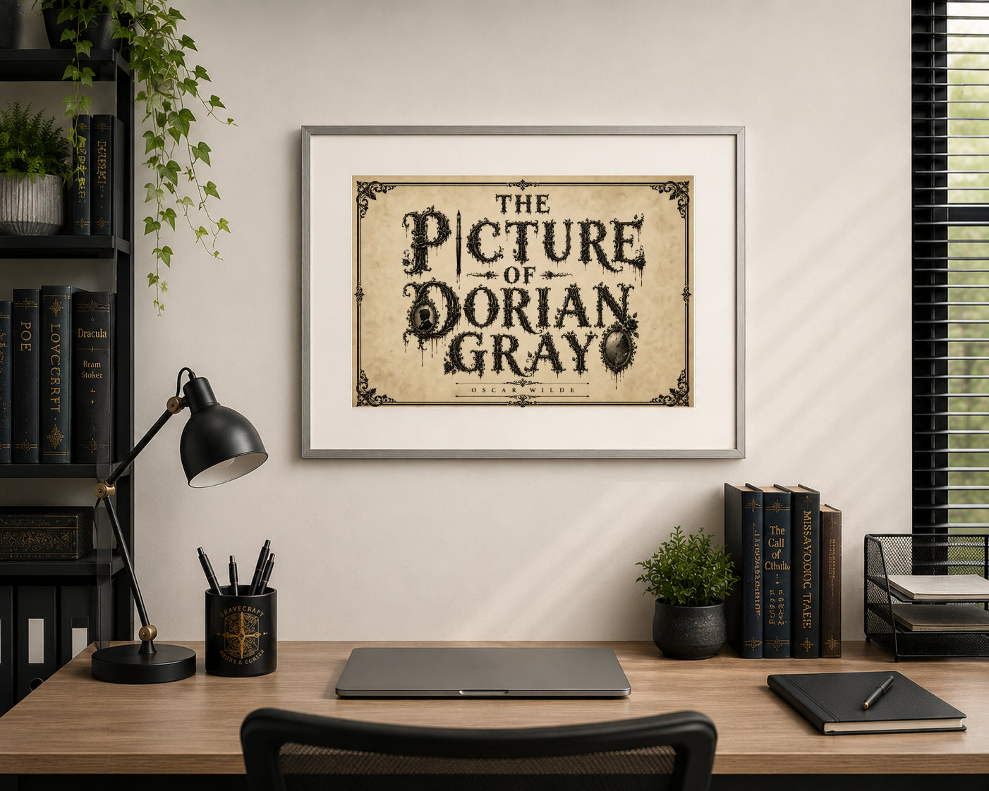 The Picture of Dorian Gray by Oscar Wilde Art Print displayed as wall art