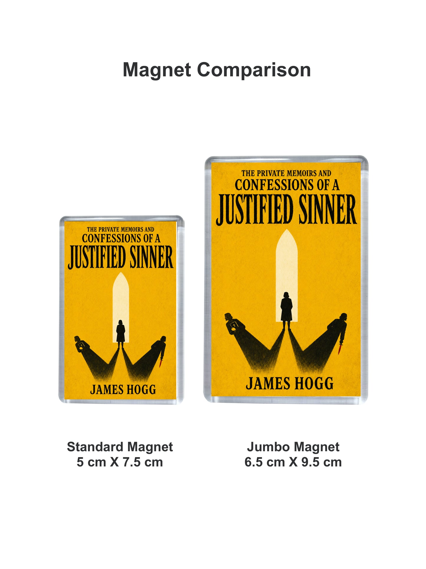 The Private Memoirs and Confessions of a Justified Sinner By James Hogg Classic Gothic Novel Fridge Magnet