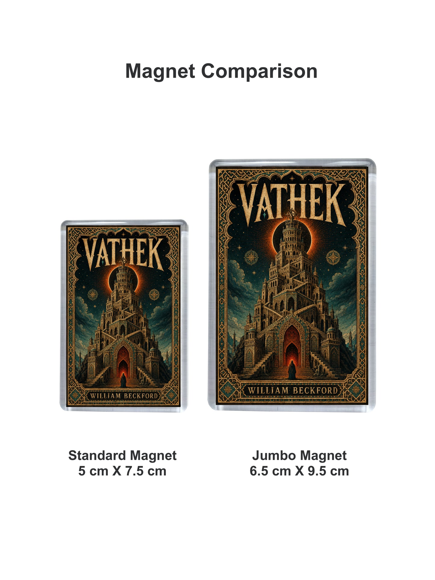Vathek by William Beckford Classic Gothic Novel Fridge Magnet